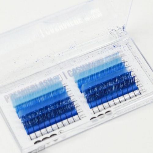 PL Blue Glitter C Curl, Size: 12-13mm