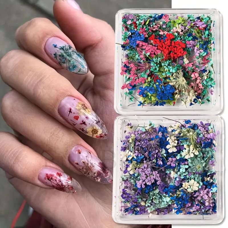 3D Dried Flowers - Nail Gems