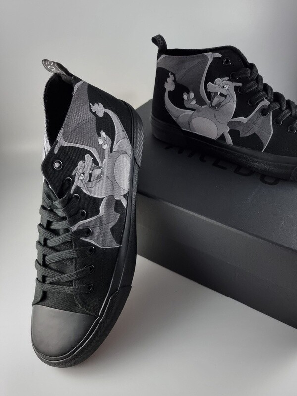 Akedo Pokémon Charizard - All Black Signature High Top Shoes - UK9 / EU43