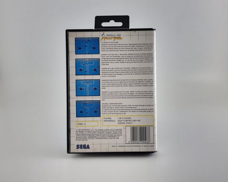 Speedball (Master System ver.) - Box with manual