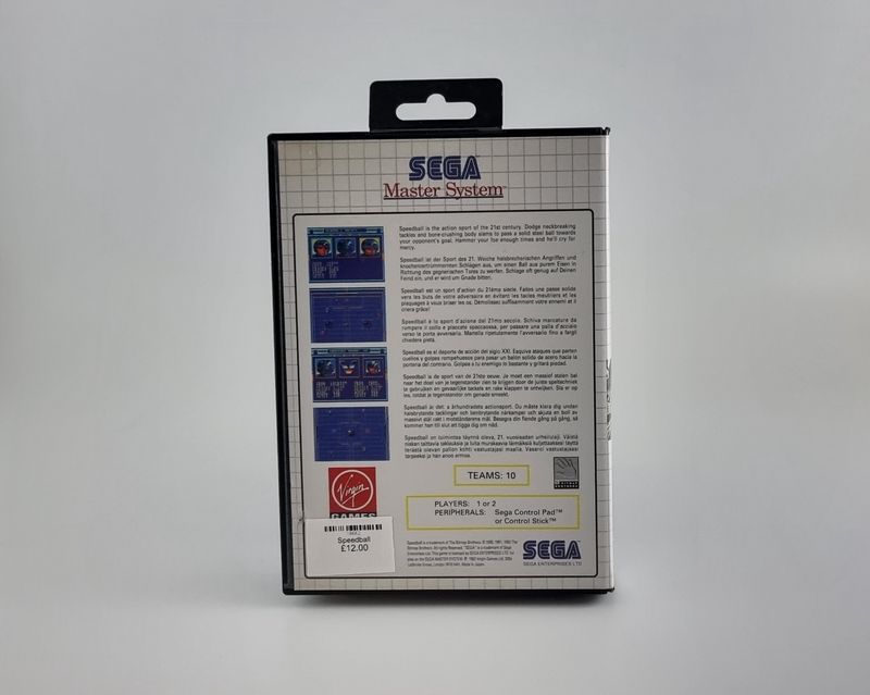 Speedball (Master System ver. 2) - Box with manual