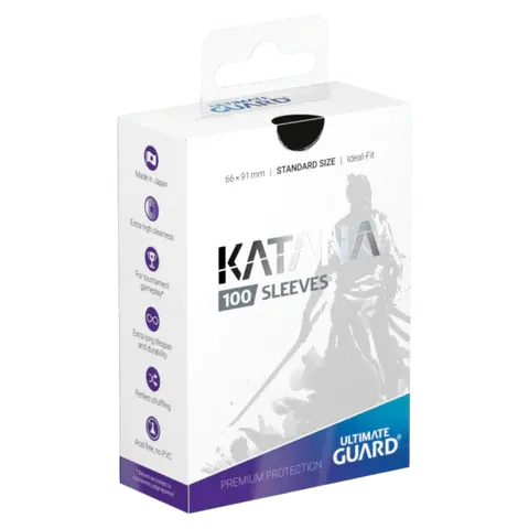 Ultimate Guard Katana Standard Size Black Sleeves