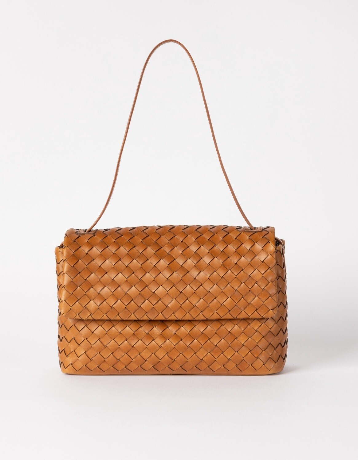 Kenzie Shoulder Bag, Colour: Cognac Woven