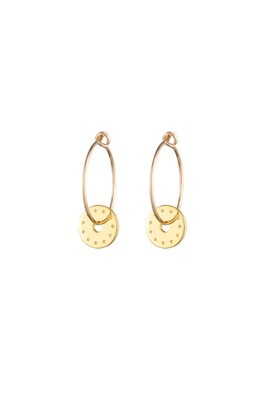 Gold Oslo Earrings - 2373