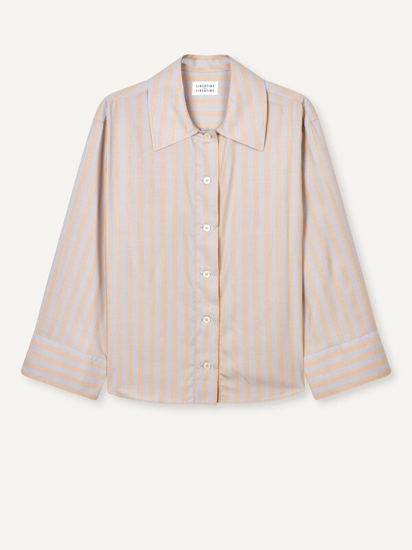 Dusty Blue Stripe Mercy Shirt