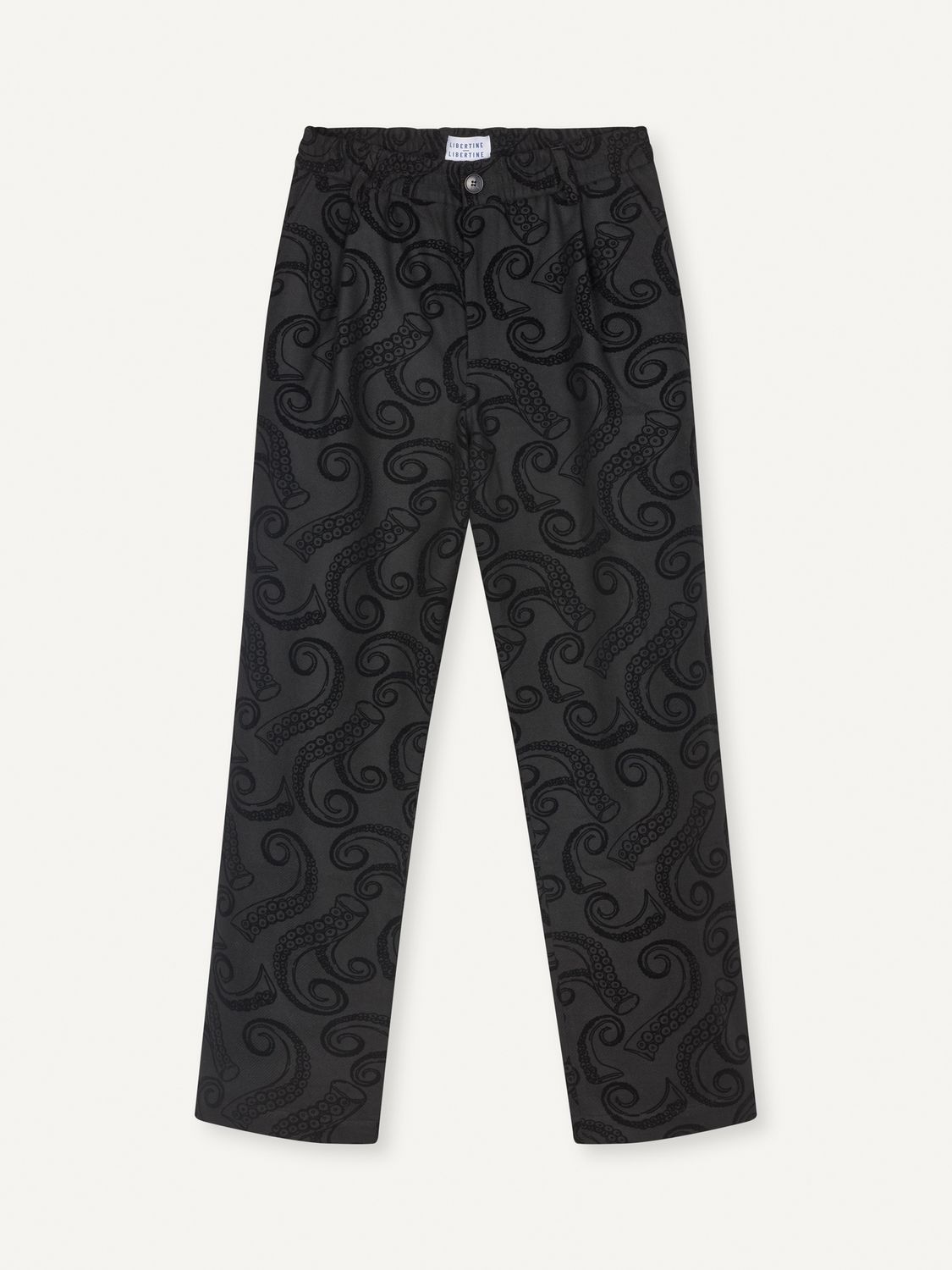 Black Print Agency Trousers