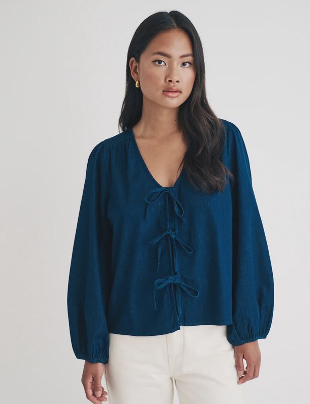 Denim Bernadetta Blouse