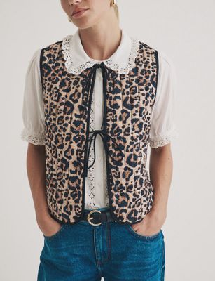 Leopard Quilted Vest