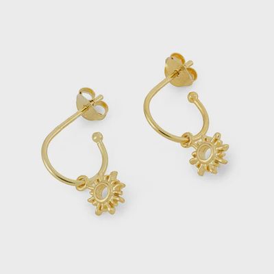 Gold Ray Earrings - 2567