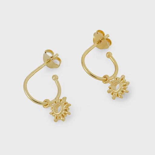 Gold Ray Earrings - 2567