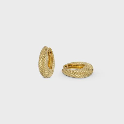 Gold Twist Earrings - 2566