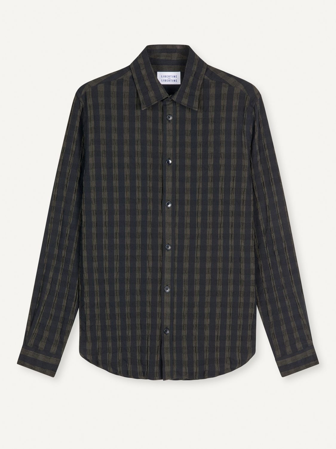 Babylon Shirt, Colour: Olive Stripe, Size: S