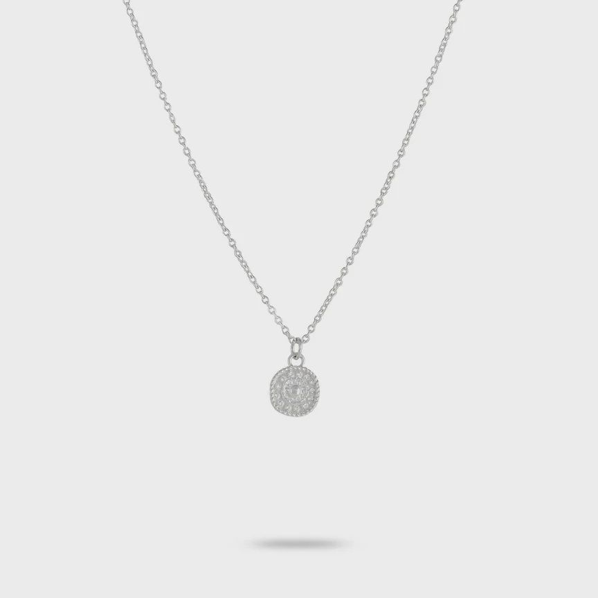 Silver Coin Necklace - 2574