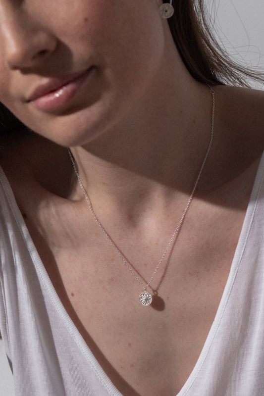 Silver Daisy Necklace - 2630