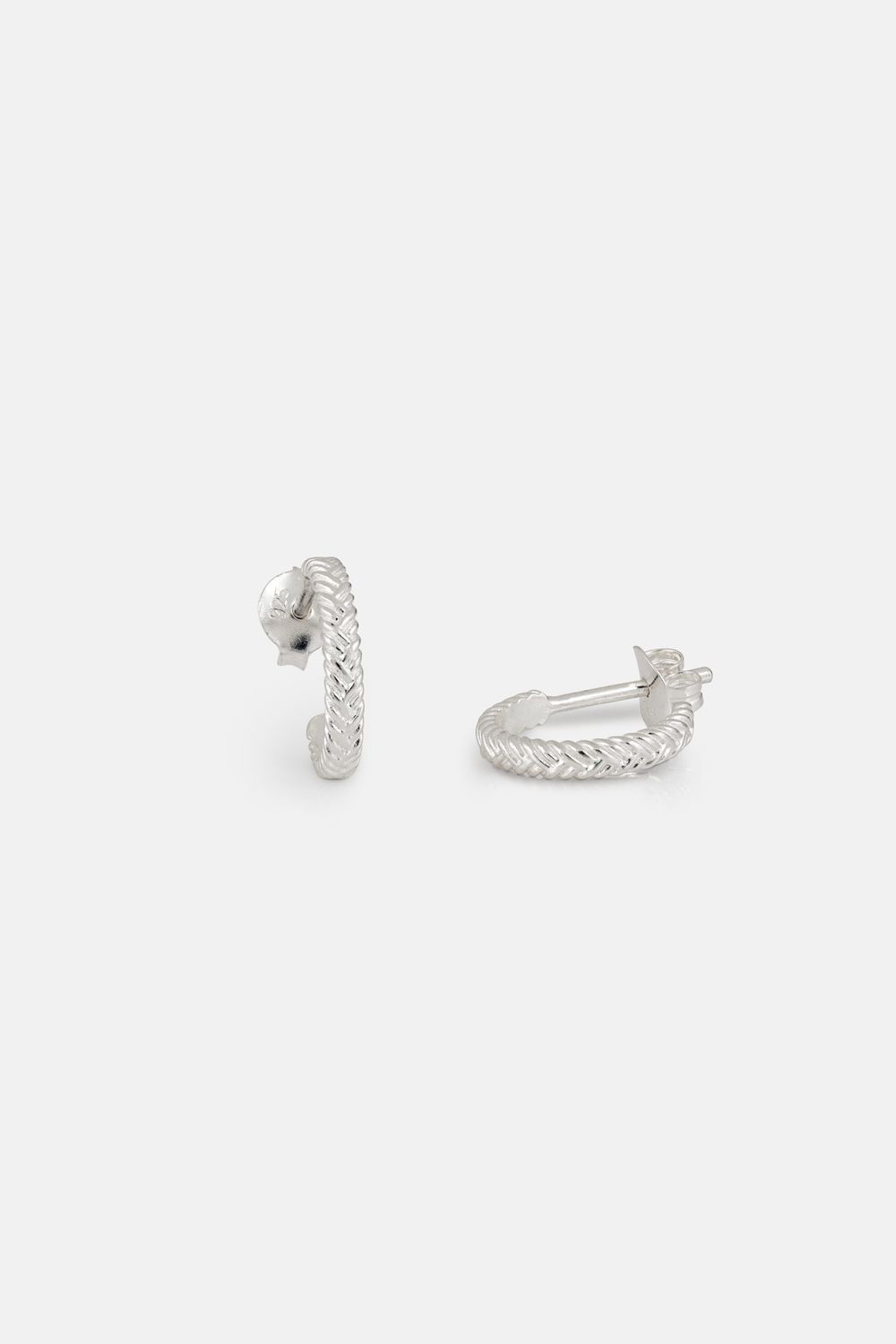 Silver Plait Studs - 2617