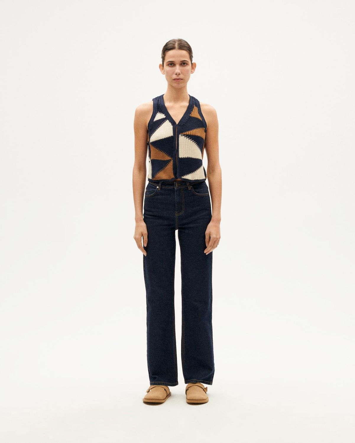 Navy Robbie Knitted Vest