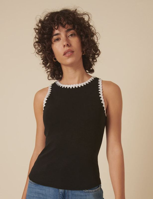 Crochet Trim Racer Vest