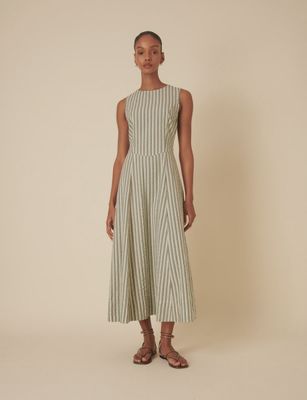Cedar Striped Midi Dress