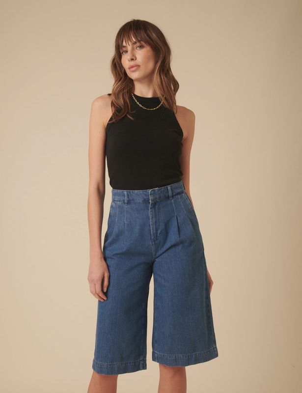 Denim Bermuda Shorts