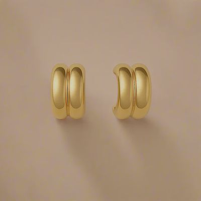 Chunky Double Hoops