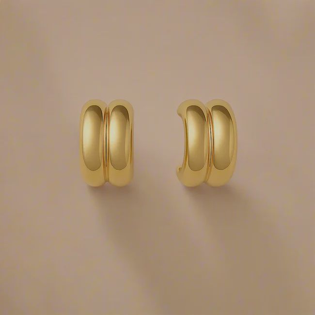 Chunky Double Hoops