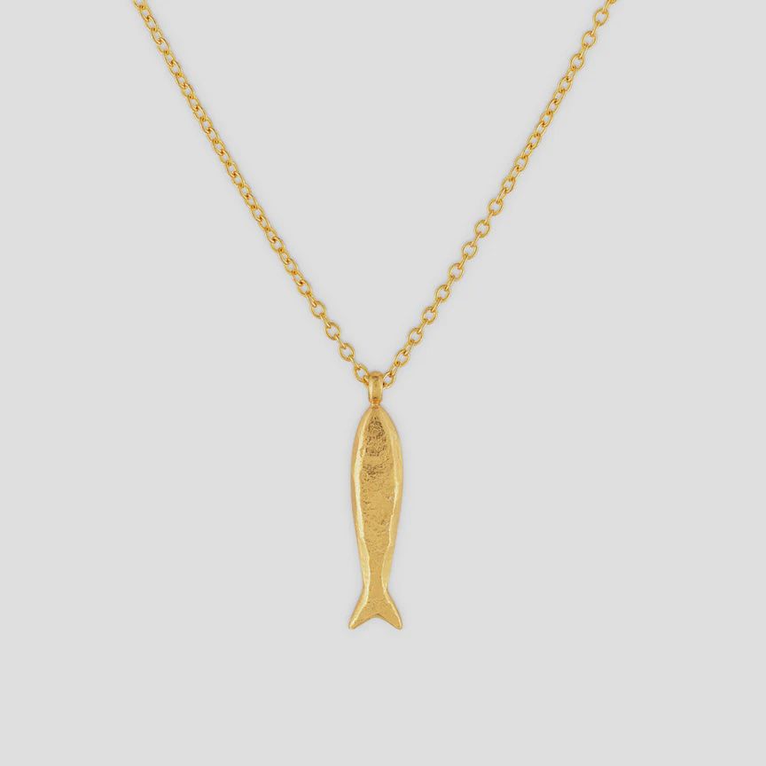 Gold Minnow Necklace - 2704