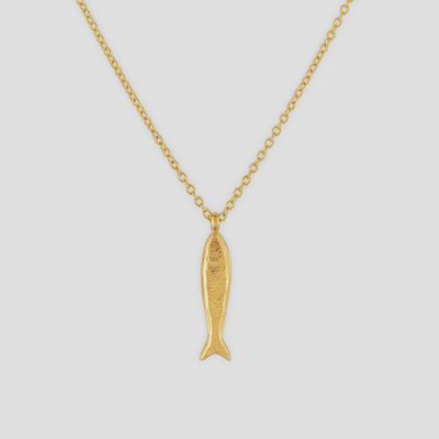 Gold Minnow Necklace - 2704
