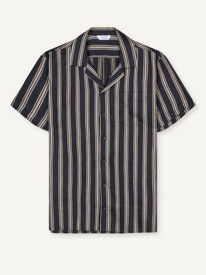 Navy &amp; Dark Sand Cave Shirt