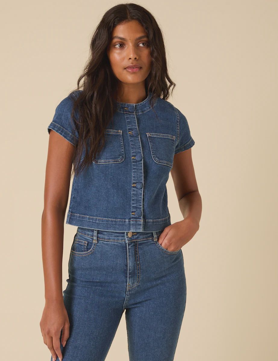 Hettie Denim Top, Size: 8