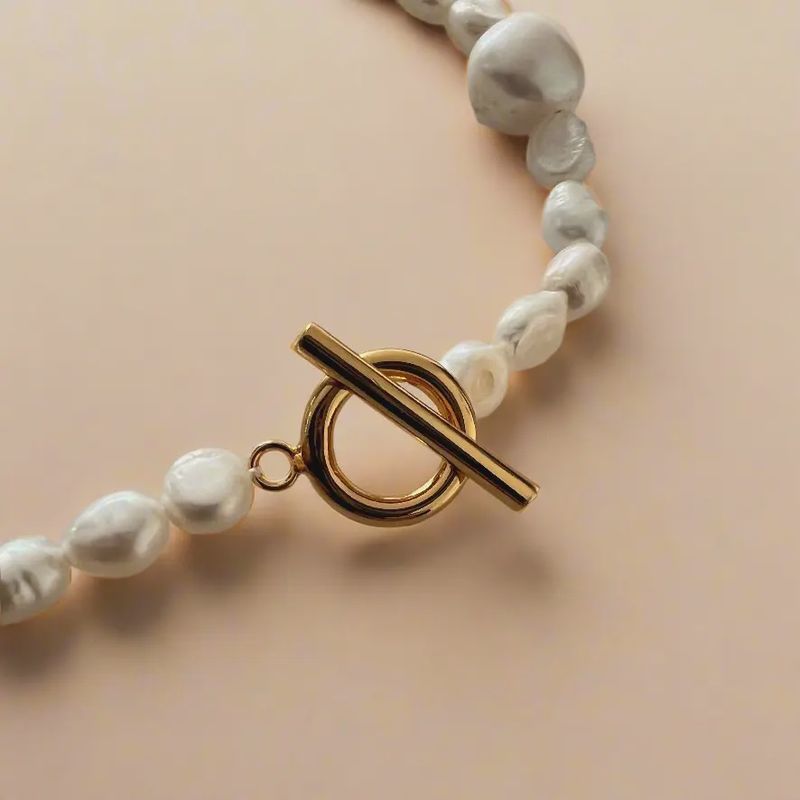 Pearl T-Bar Necklace