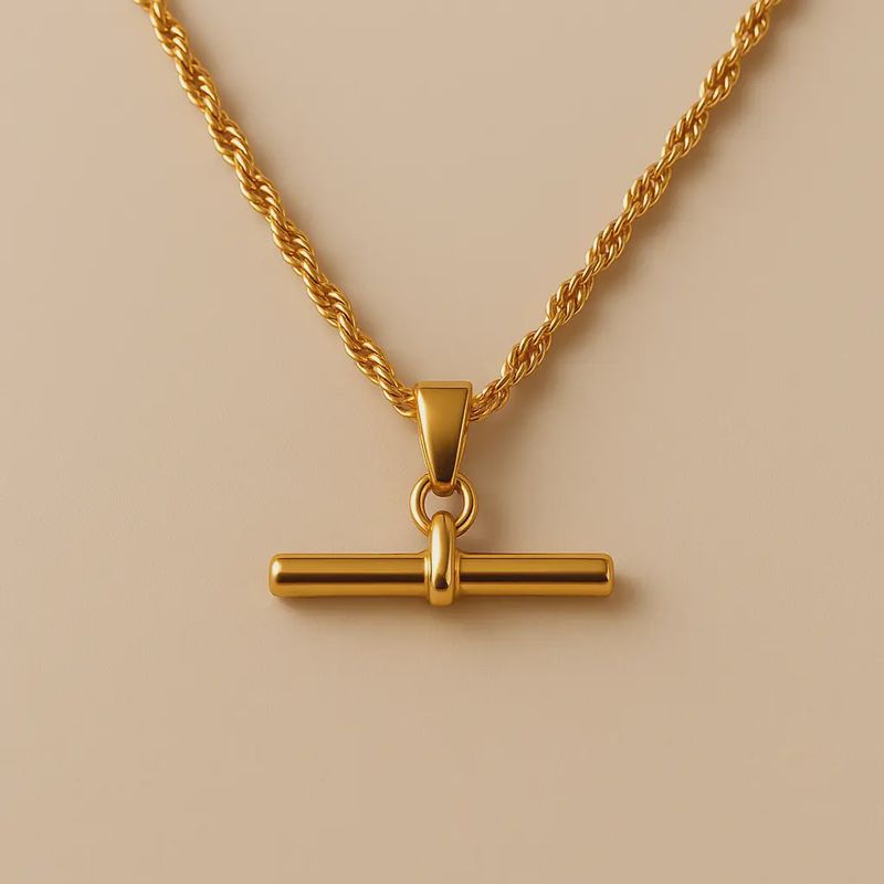 T Bar Rope Necklace