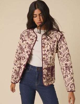 Burgundy Quilted Jacket
