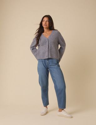 V Neck Button Up Cardigan