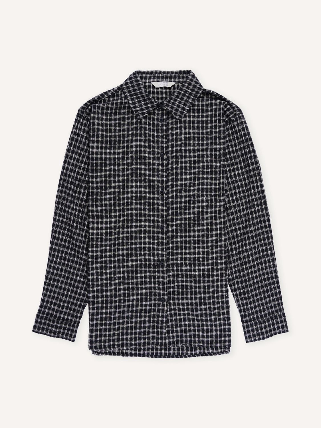 Black Check Record Shirt, Size: S