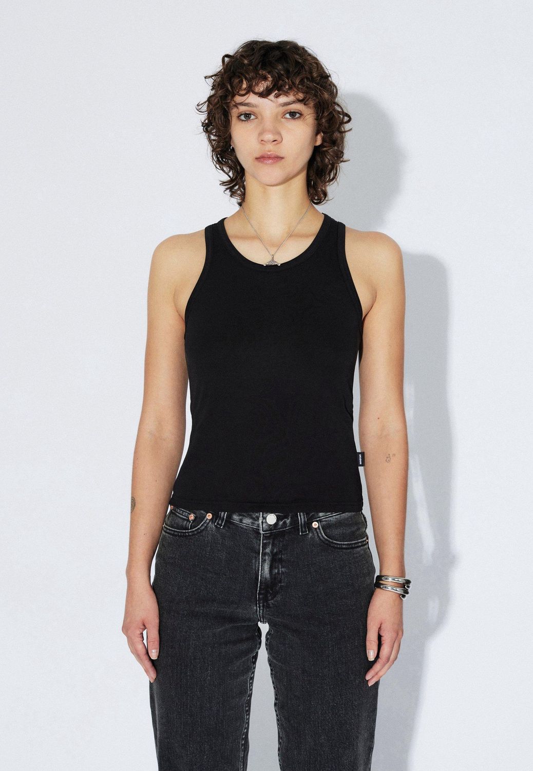 Mella Top, Colour: Black Mono, Size: XS