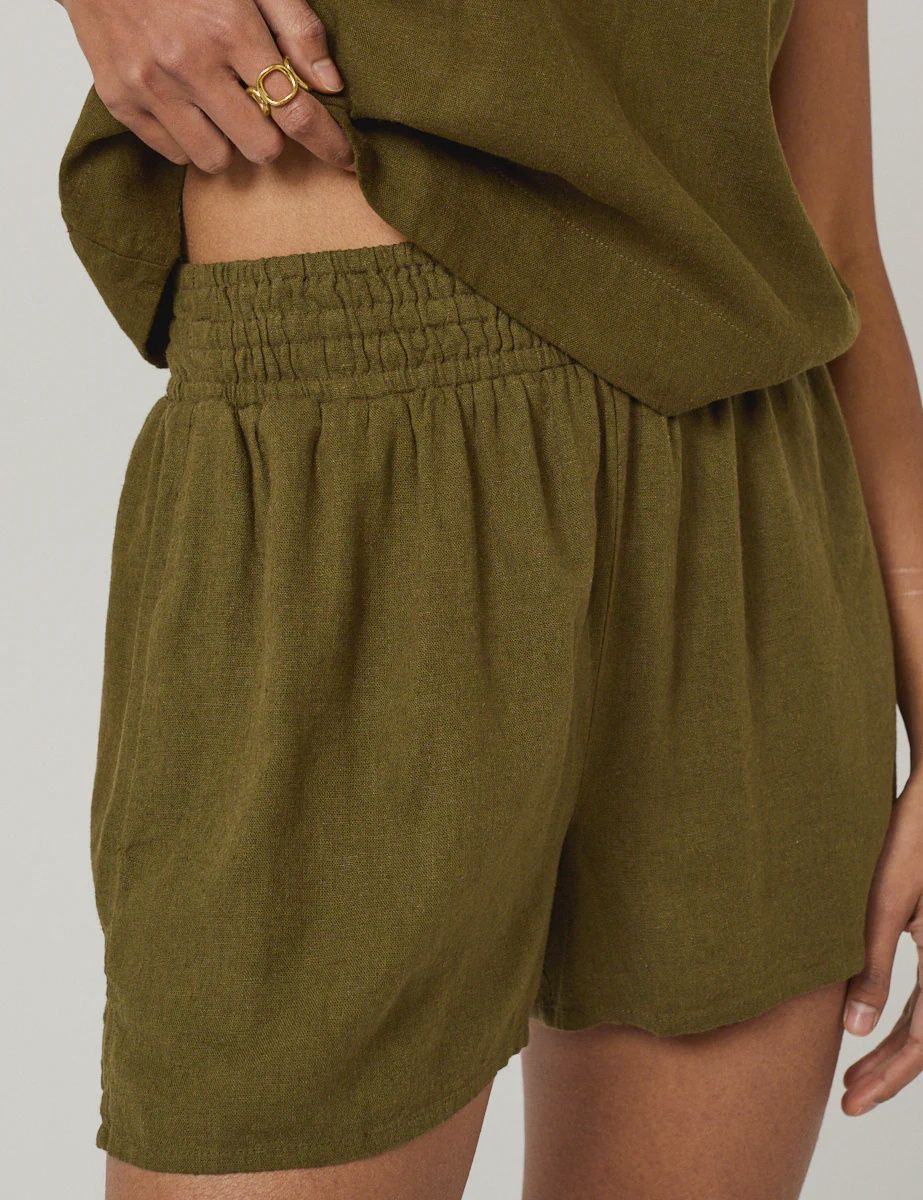 Joppa Elasticated Shorts, Colour: Green, Size: 8