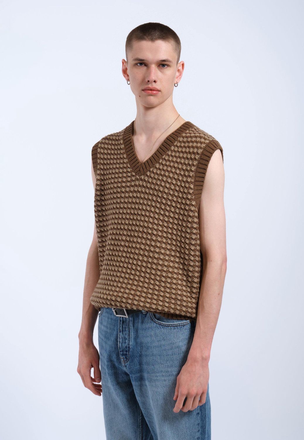 Lowen Knitted Vest, Size: L