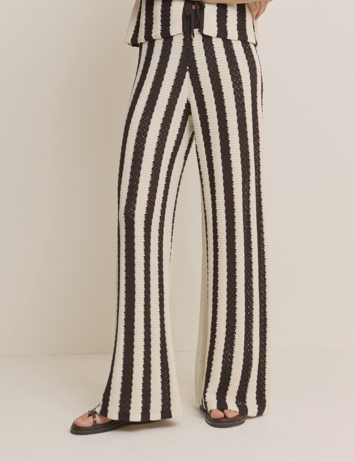 Crochet Stripe Trouser, Size: XS