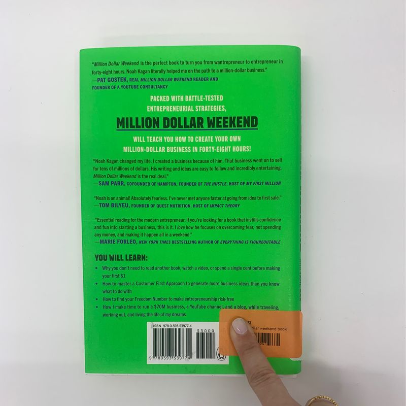 Million dollar weekend book