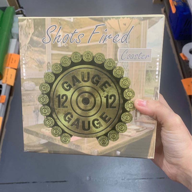 12 gauge shots fired coaster