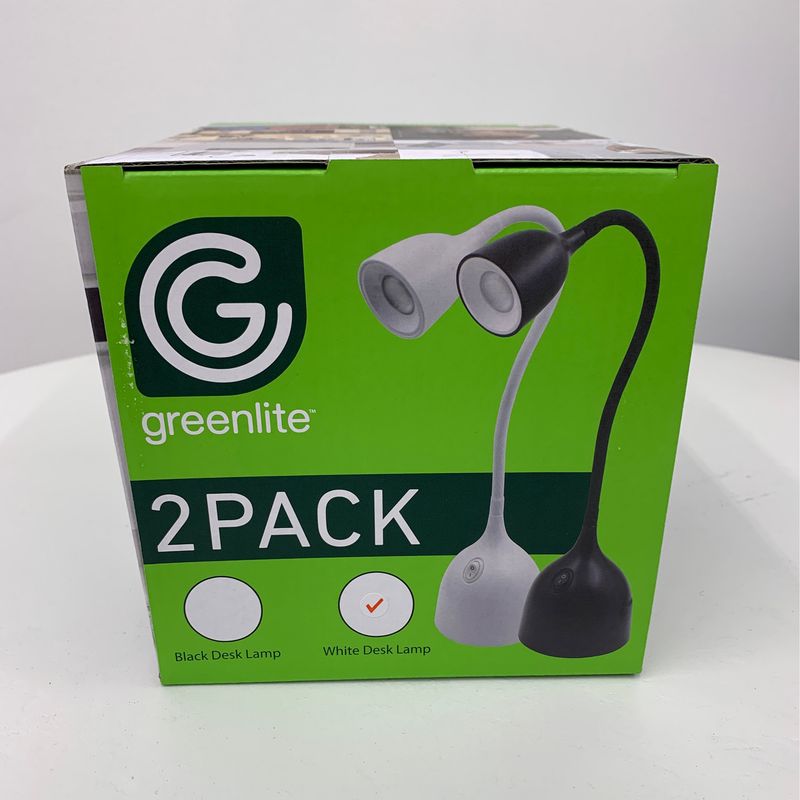 GreenLite Energy Saver "2 pack" LED Flexible Desk Lamps