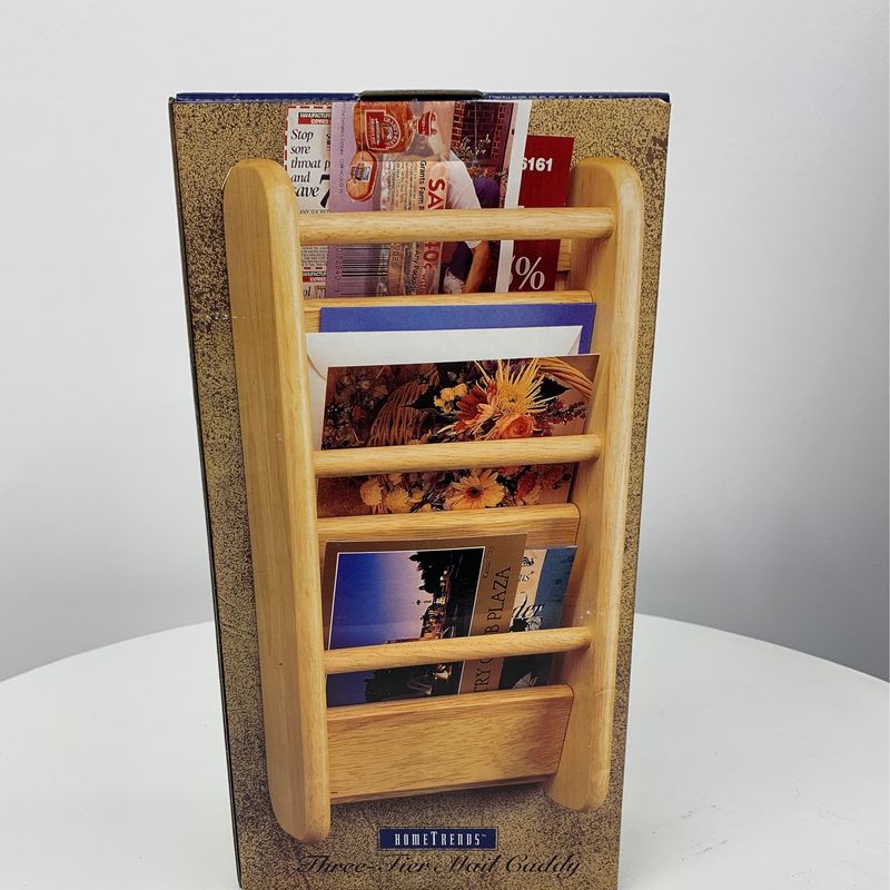 Home Trends Beechwood Three Tier Mail Caddy
