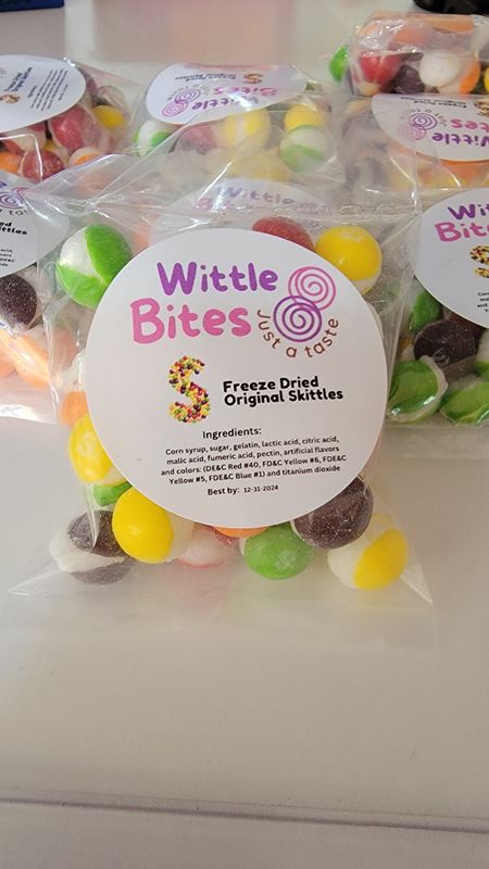 Freeze dried skittles Wittle bites