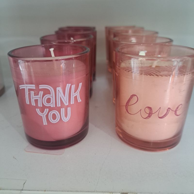 love/ thank you candle