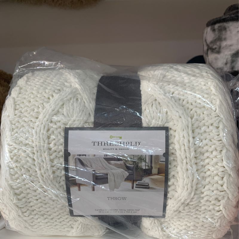 Threshold knit throw blanket