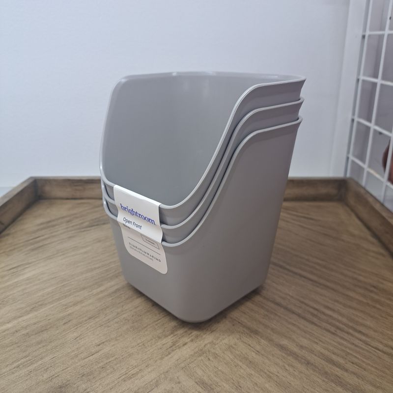 3-Pc. Mini Open Front (Stackable) Storage Bins