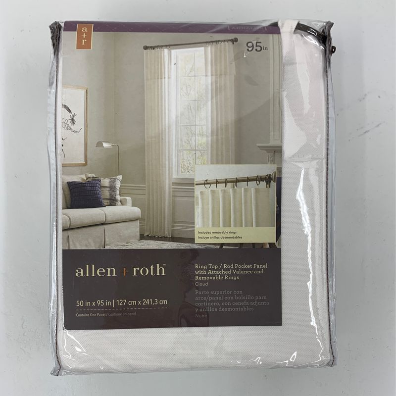 Allen+ Roth 50&quot;x 95&quot; Cloud Color Curtains