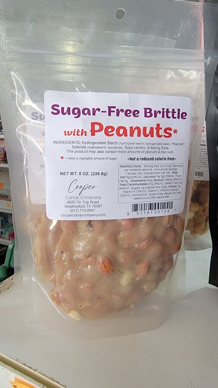 Sugar Free Brittle with peanuts