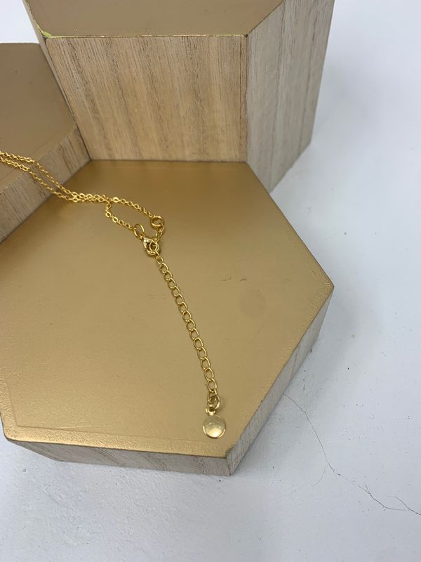 24k gold plated zircon cross necklace