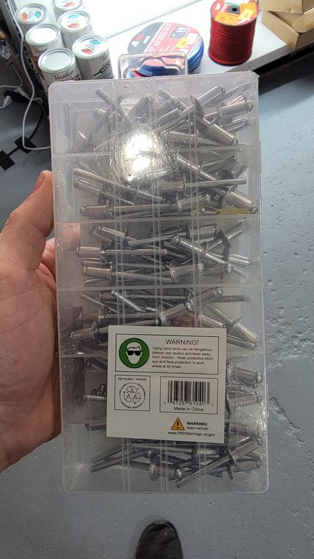 100pc 1/4"x 1/2" aluminum rivets